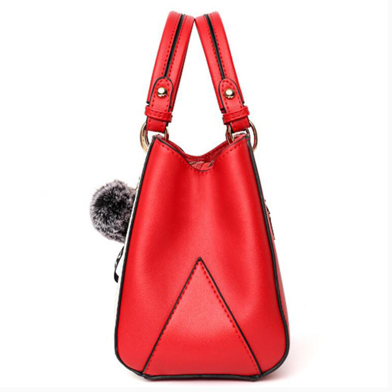 Women Hairball Ornaments Totes Patchwork Handbag Party Purse Ladies Messenger Crossbody Shoulder Bags Women Handbags Women Hairball Ornaments Totes Patchwork Handbag Party Purse Ladies Messenger Crossbody Shoulder Bags Women Handbags